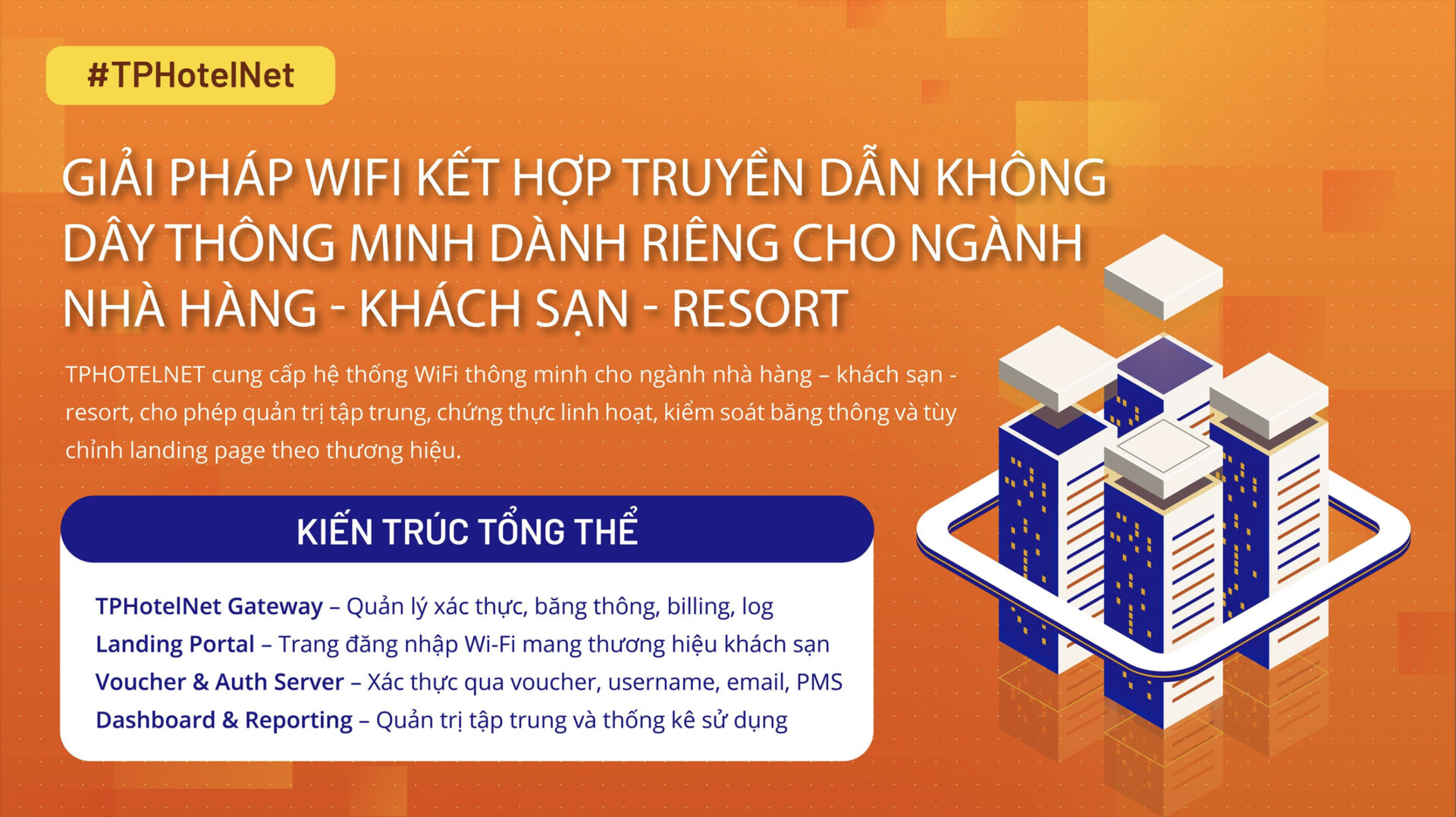 TPHotelNet là giải pháp được thiết kế chuyên biệt cho mô hình khách sạn – resort