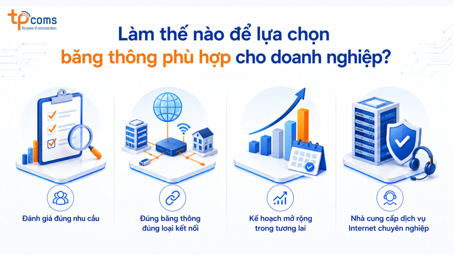 Cách lựa chọn băng thông cho doanh nghiệp