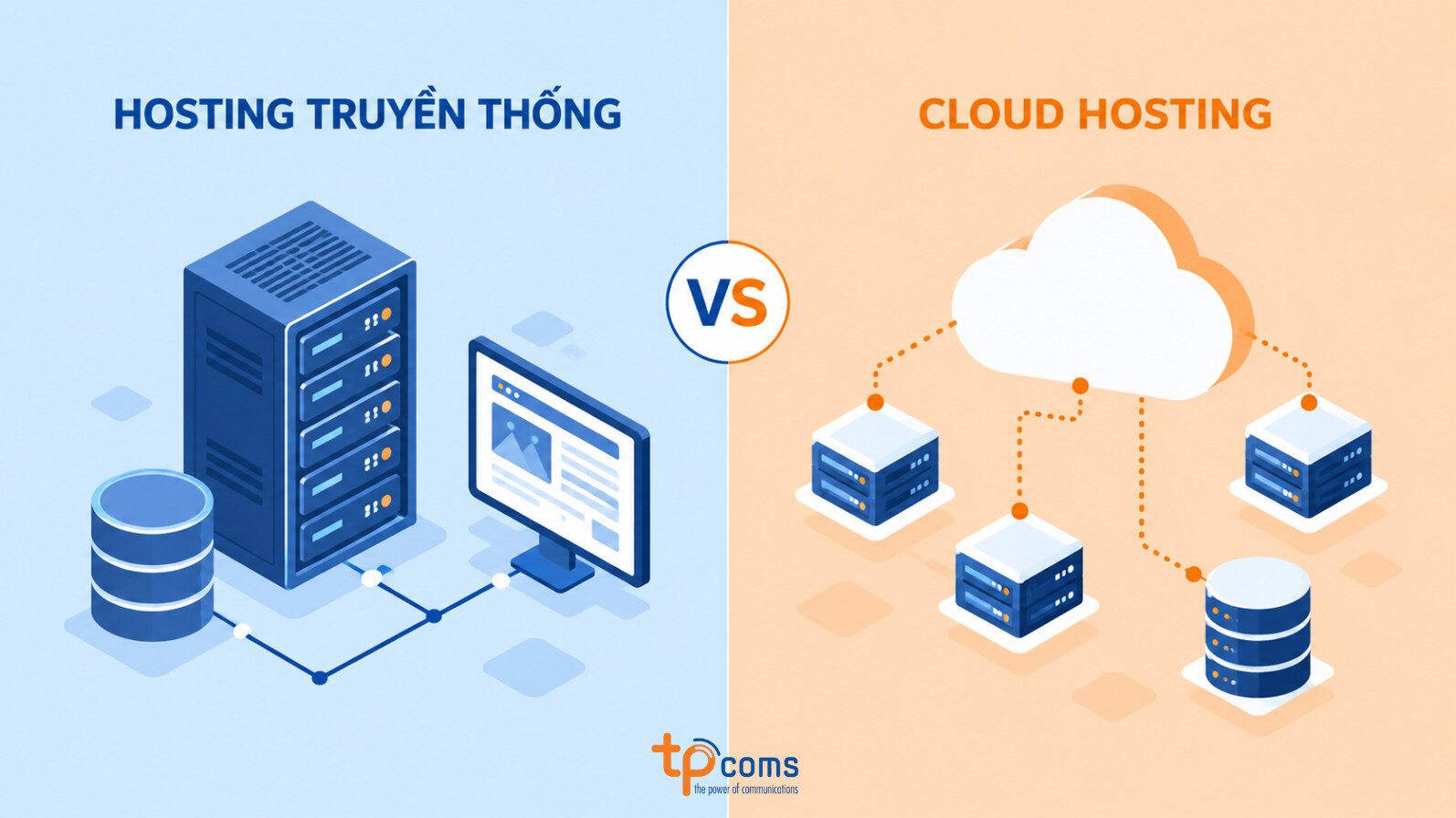 Hosting truyền thống vs Cloud Hosting