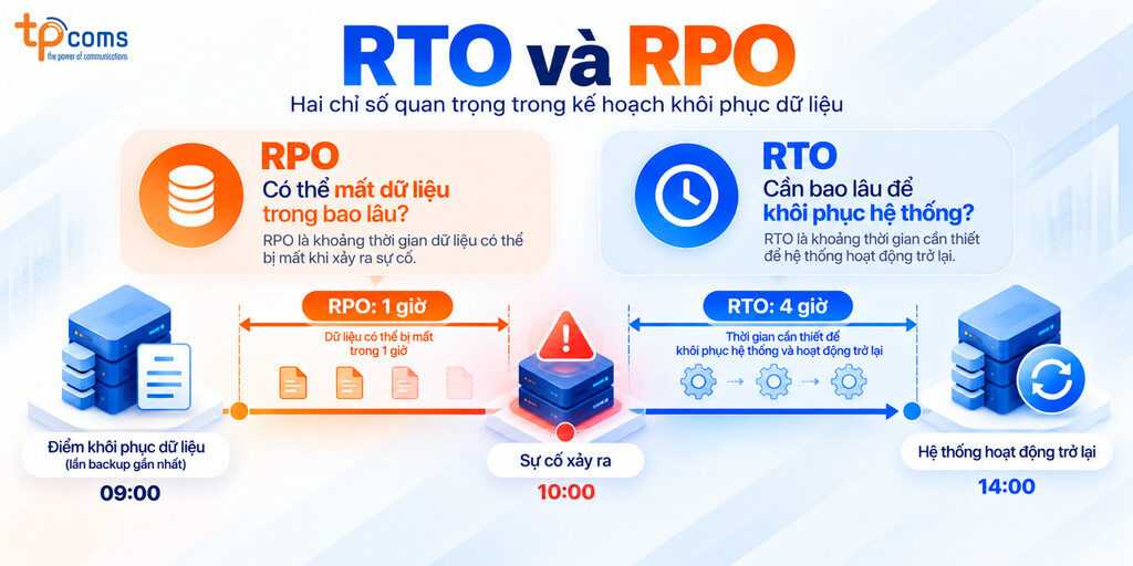 Sự khác biệt giữa RTO và RPO
